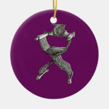 Savonarola chair purple ornament