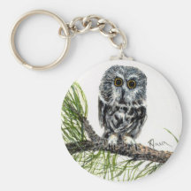 Saw Whet Owl keychain