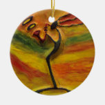 Sax Music Black Art_African Xmas Ceramic Ornaments