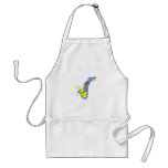 Sax Stylized Yellow Blue Graphic Image Design Aprons