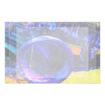 sax yellow blue grunge scratch music design custom stationery