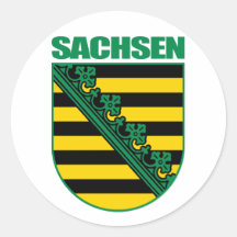 Saxony (Sachsen) COA Round Sticker