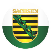 Saxony (Sachsen) COA Round Sticker