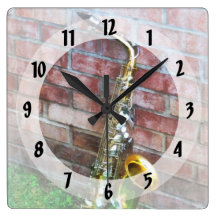 Saxophone Against Brick