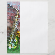 Saxophone Against Brick Personalized Flyer