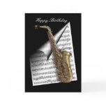 Saxophone and Music sheet Card