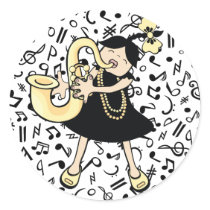 Saxophone Baby stickers