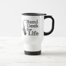 Saxophone Band Geek Coffee Mugs