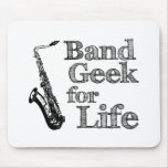 Saxophone Band Geek Mouse Pad