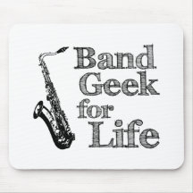 Saxophone Band Geek Mouse Pad