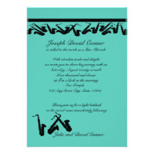 Saxophone/ Bar Mitzvah Invite