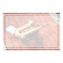 Saxophone Before the Parade Custom Stationery