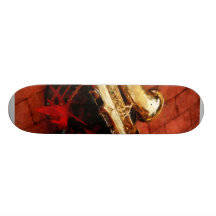 Saxophone Before the Parade Skateboard Decks