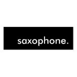 saxophone. business card templates
