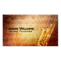 Saxophone Business Cards