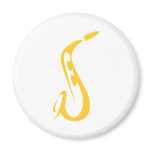 Saxophone for Saxophonist’s Logo in Swish Drawing magnets