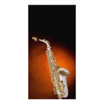 Saxophone Gold Photo Card