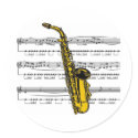 Saxophone musical 13 B stickers