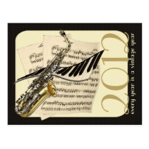 Saxophone & Piano Music 2012 Postcard
