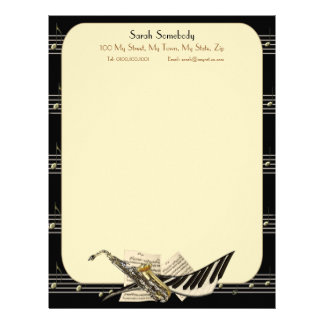 Music Letterhead, Custom Music Letterhead Templates