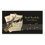 Saxophone & Piano Music Profile Card Business Card