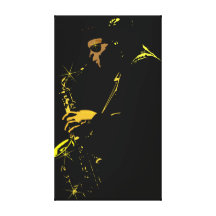 Saxophone Player Gallery Wrap Canvas