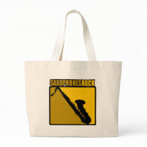 Saxophones Rock! Tote Bag
