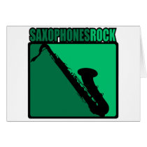 Saxophones Rock! Card