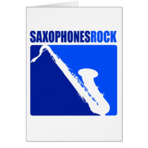 Saxophones Rock! Card
