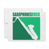 Saxophones Rock! Custom Invites