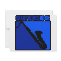 Saxophones Rock! Custom Invite