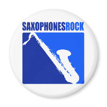 Saxophones Rock! Magnets