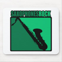 Saxophones Rock! Mouse Pads