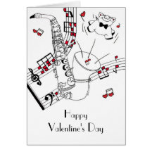Saxy Valentine's Day Greeting Card