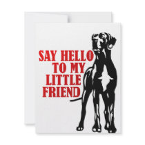 say hello to my little friend personalized invitations