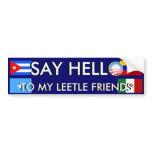 Say Hello to Obama's Leetle Friends Bumper Sticker