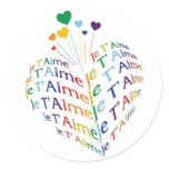 Say, "I Love You" in French / Sticker (small size)