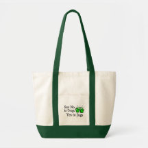 Say No To Drugs Green Beer St Patricks Day Canvas Bag