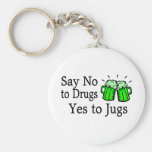 Say No To Drugs Green Beer St Patricks Day Key Chain
