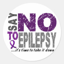 Say NO To Epilepsy 1 Round Stickers