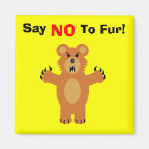 Say NO To Fur! Fridge Magnets
