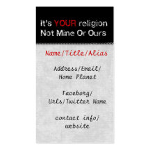 Say No To God Cults Business Card