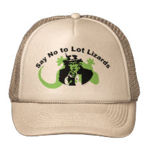 Say No to Lot Lizards Beige Truckers Hat
