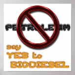 Say NO to PETROLEUM, say YES to BIODIESEL poster posters