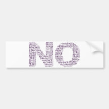 Say No to Violence, Abuse, Drugs, Alcohol, & Fear Bumper Sticker