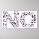 Say No to Violence, Abuse, Drugs, Alcohol, & Fear posters