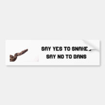 Say YES to Snakes Bumper Sticker