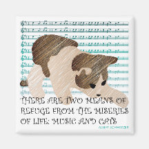 Sayings Cat Music Magnet