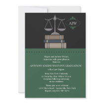 Scale of Justice Green, Law School Invitation