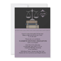 Scale of Justice Mauve, Law School Invitation